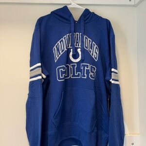 47 Blue Sweater with Classic Varsity Style